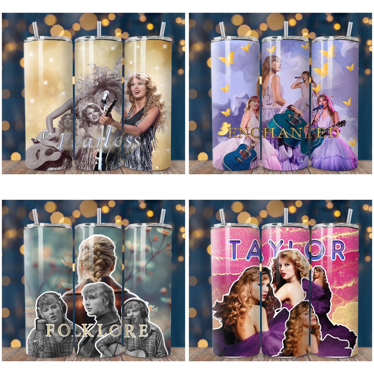 Taylor Swift Tumbler Wraps: 8 JPG Designs Bundle
