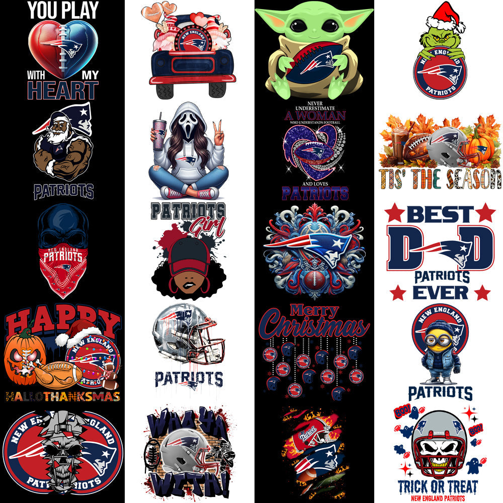 New England Patriots Football Designs Bundle: 47 PNGs - V3