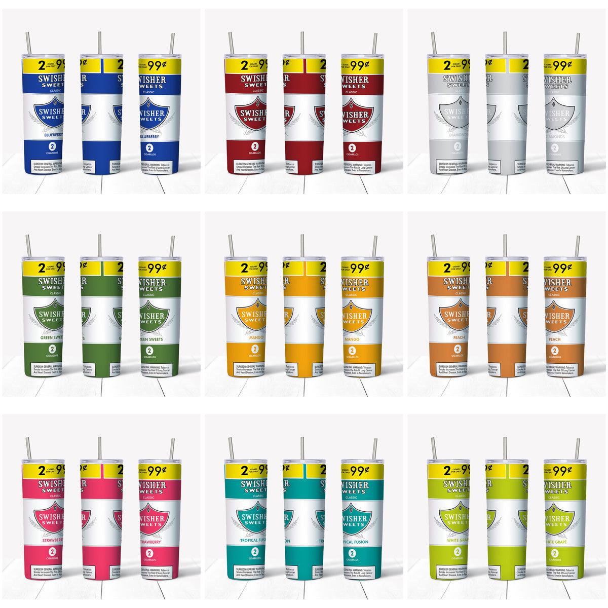 Swisher Sweets Tumbler Wraps: 9 JPG Designs Bundle
