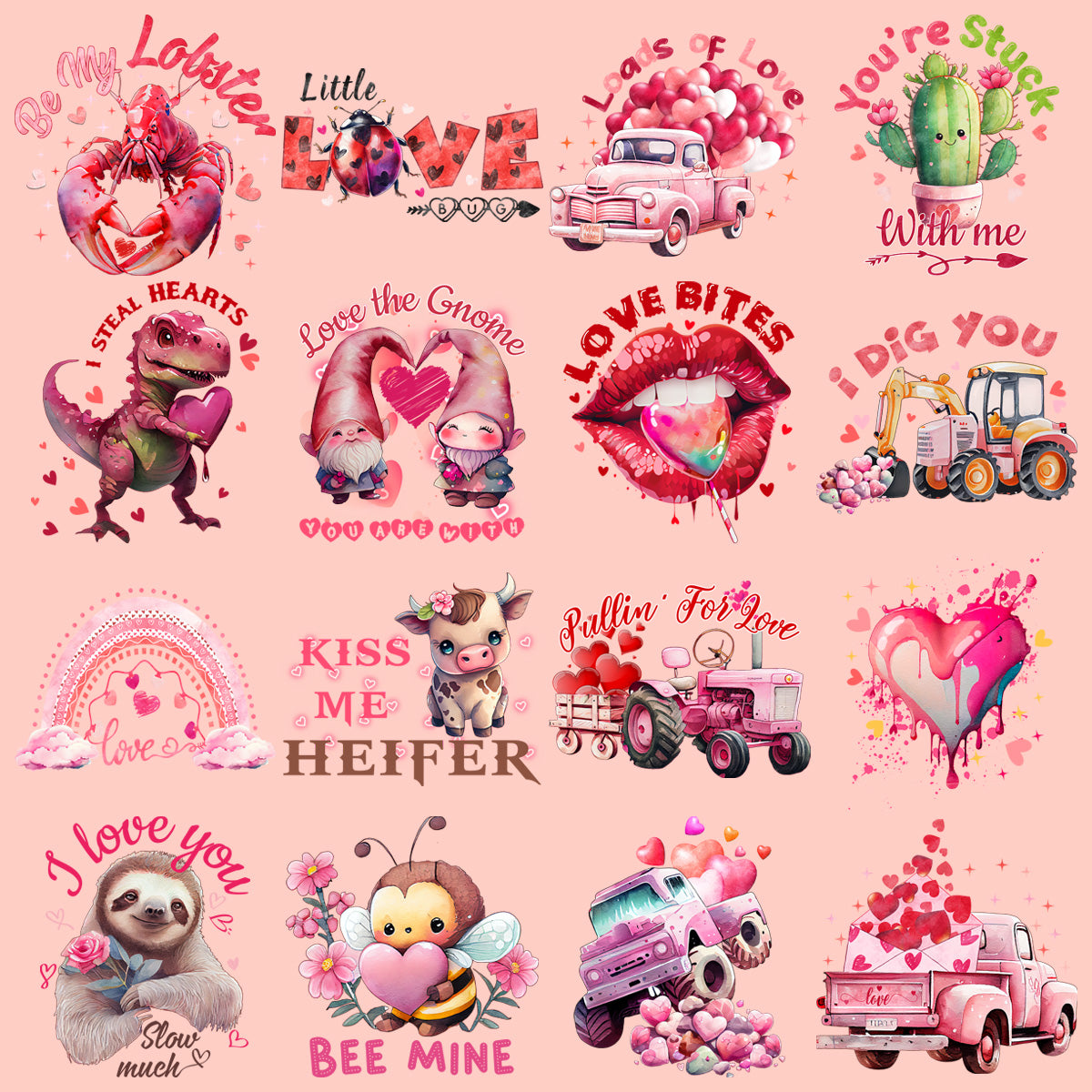 19 Valentine's Day PNG Designs Bundle: Perfect for Cards & Crafts