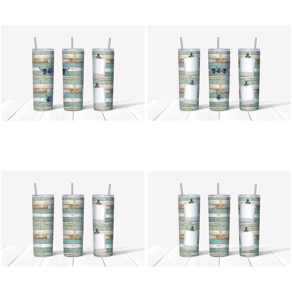8 Stunning Wood Frame Tumbler Wrap Designs: JPG Bundle for Sublimation
