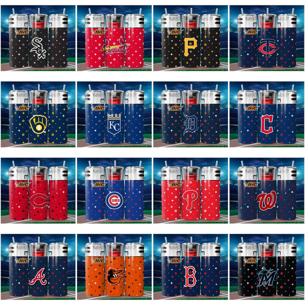 20 Baseball-Themed Tumbler Wrap Designs: JPG Bundle for Sublimation
