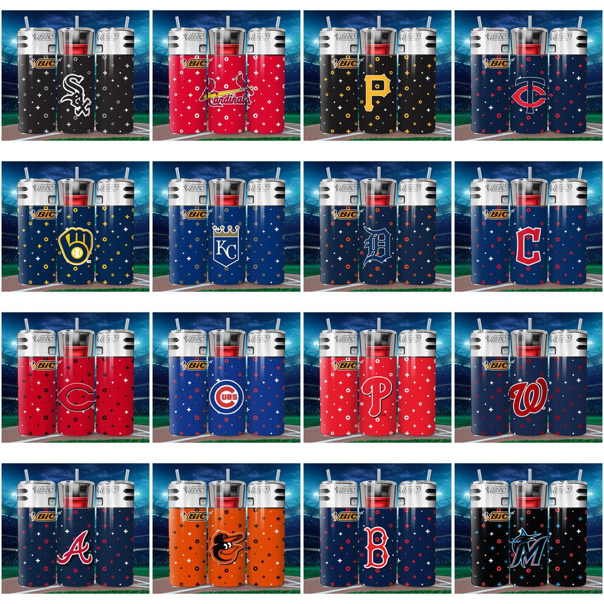 20 Baseball-Themed Tumbler Wrap Designs: JPG Bundle for Sublimation
