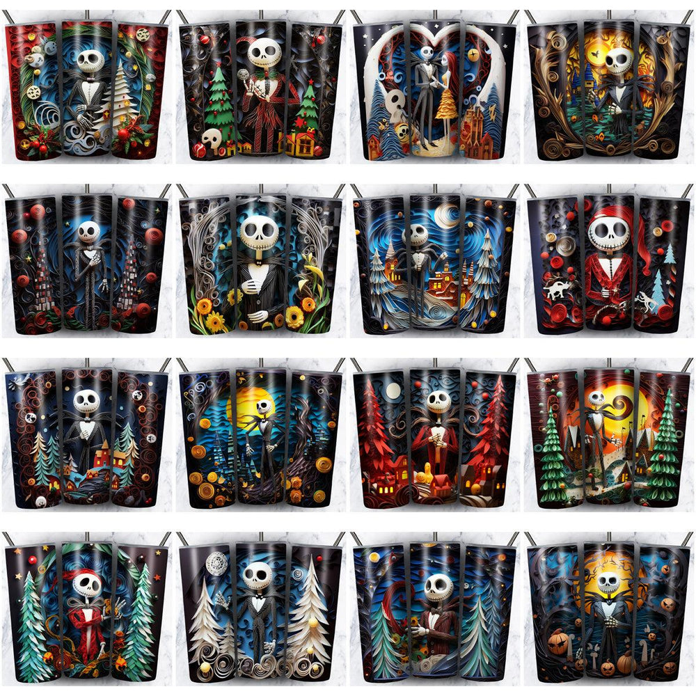 133 Nightmare Before Christmas Tumbler Wraps: SVG & JPG Designs Bundle
