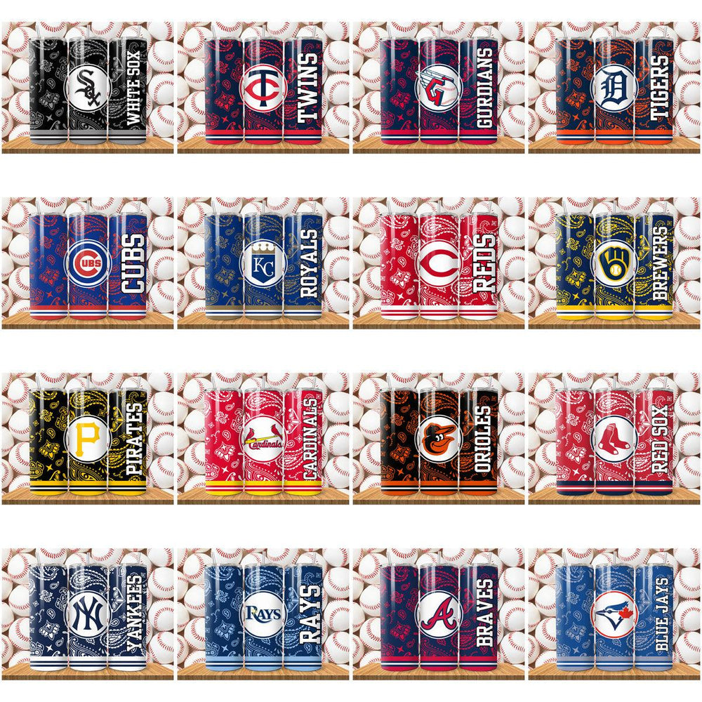 29 Baseball Tumbler Wrap Designs: JPG Bundle for Sublimation
