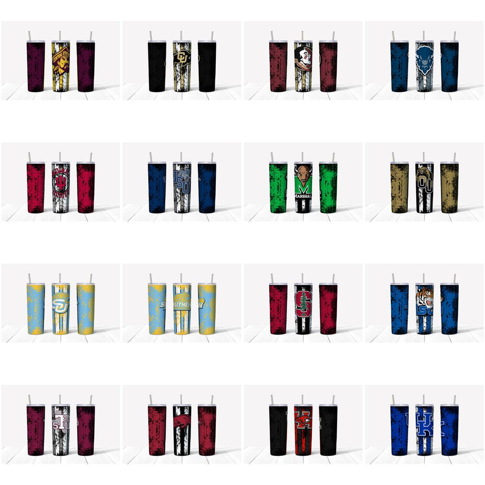 19 State University Tumbler Wraps: SVG, PNG, JPG Bundle for Sublimation
