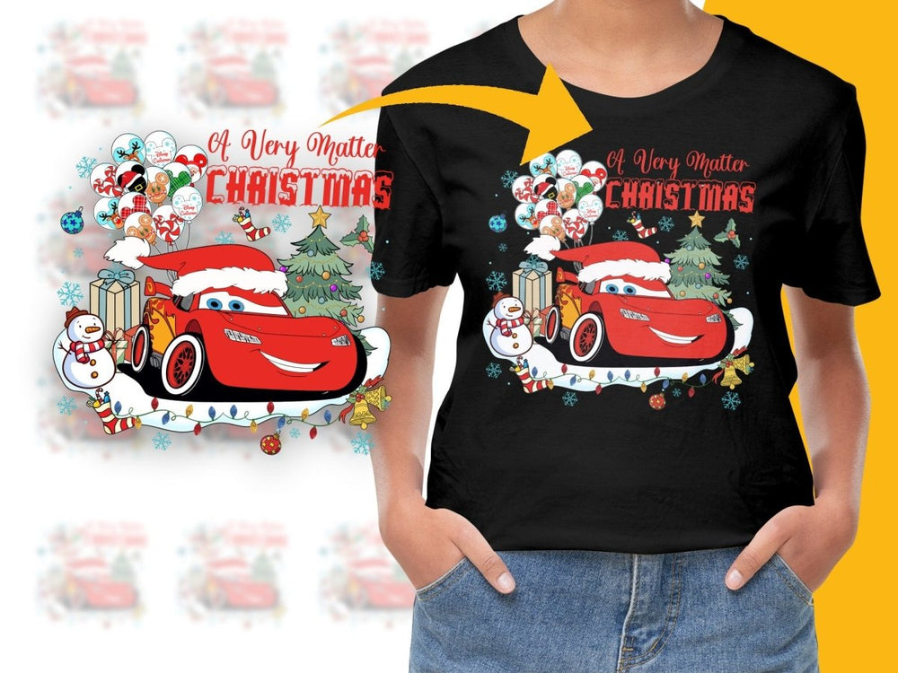 A Very Merry Christmas Lightning McQueen PNG File - Teepew