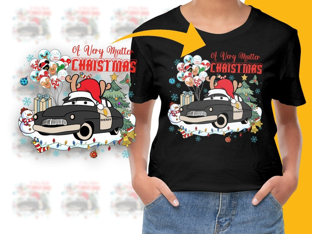 A Very Merry Christmas Sheriff Car Graphic PNG File - Teepew
