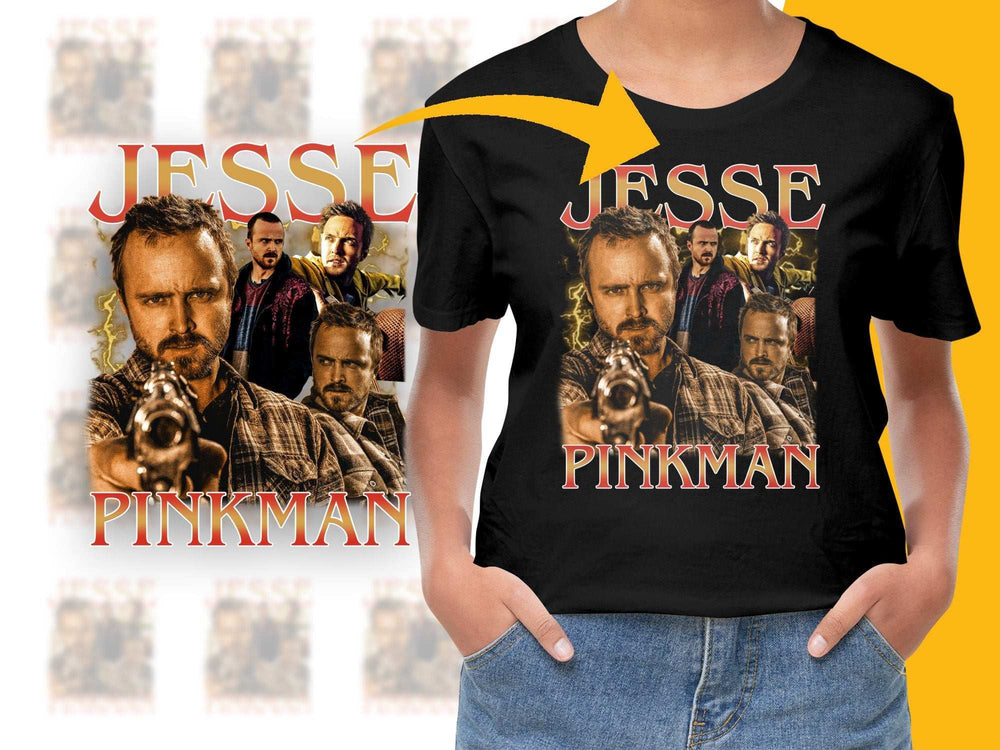 Jesse Pinkman Graphic T-Shirt, Breaking Bad Inspired Tee, Movie Character Fan Shirt, Bold Print Top, Casual Outfit, TV Show Merchandise