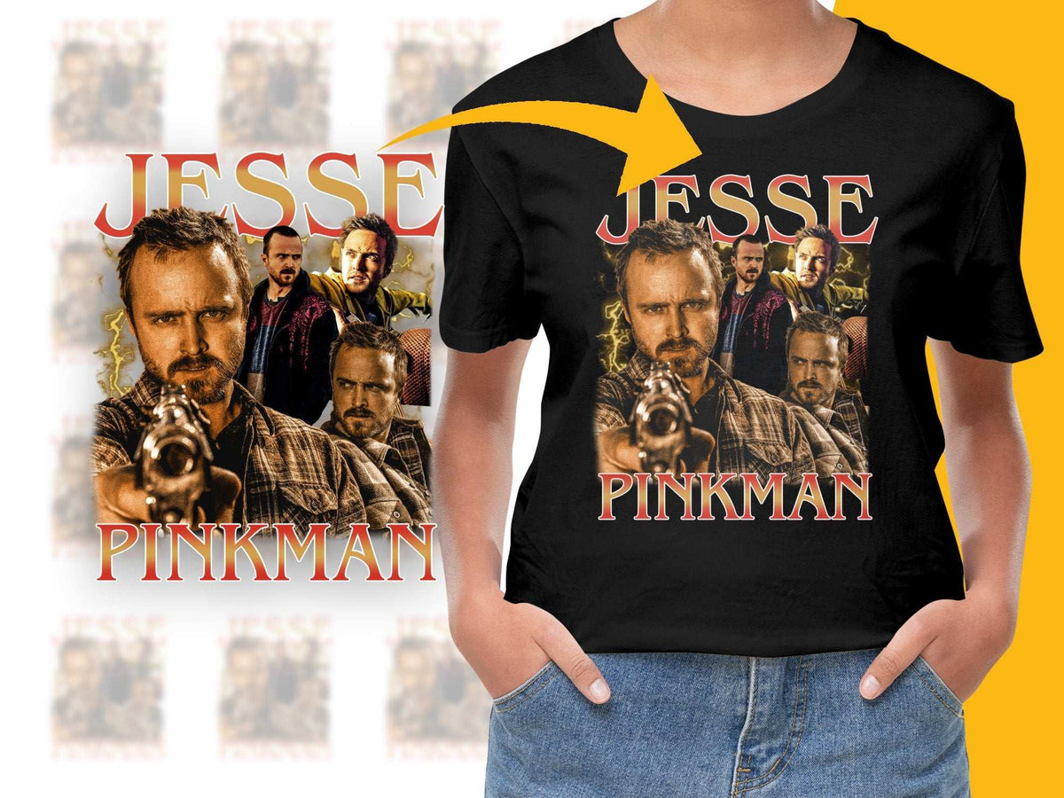 Jesse Pinkman Graphic T-Shirt, Breaking Bad Inspired Tee, Movie Character Fan Shirt, Bold Print Top, Casual Outfit, TV Show Merchandise