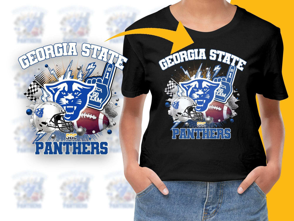 Georgia State Panthers Graphic T-Shirt, College Sports Fan Apparel, Unisex Black Tee