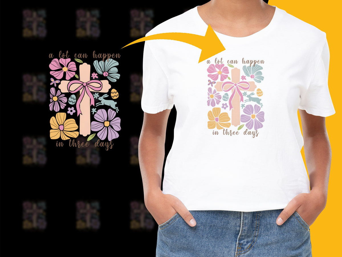 Women's Floral T-Shirt, Inspirational Quote, Spring Flowers Graphic Tee, Stylish Casual Top, Colorful Feminine Design, Gift Idea