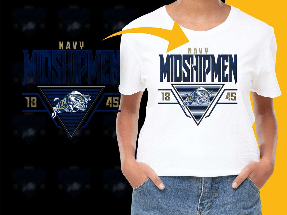 Navy Midshipmen Inspired Graphic T-Shirt, Unisex Sports Tee, Military Academy Fan Apparel, Casual Wear