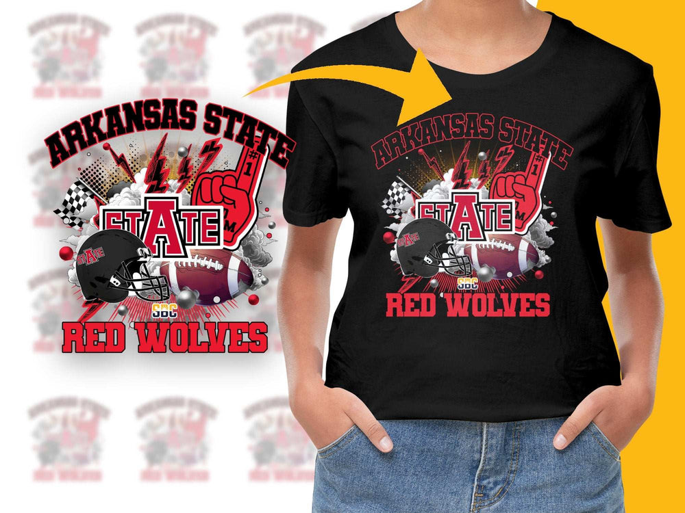 Arkansas State Red Wolves T-Shirt, College Football Graphic Tee, Sports Fan Apparel