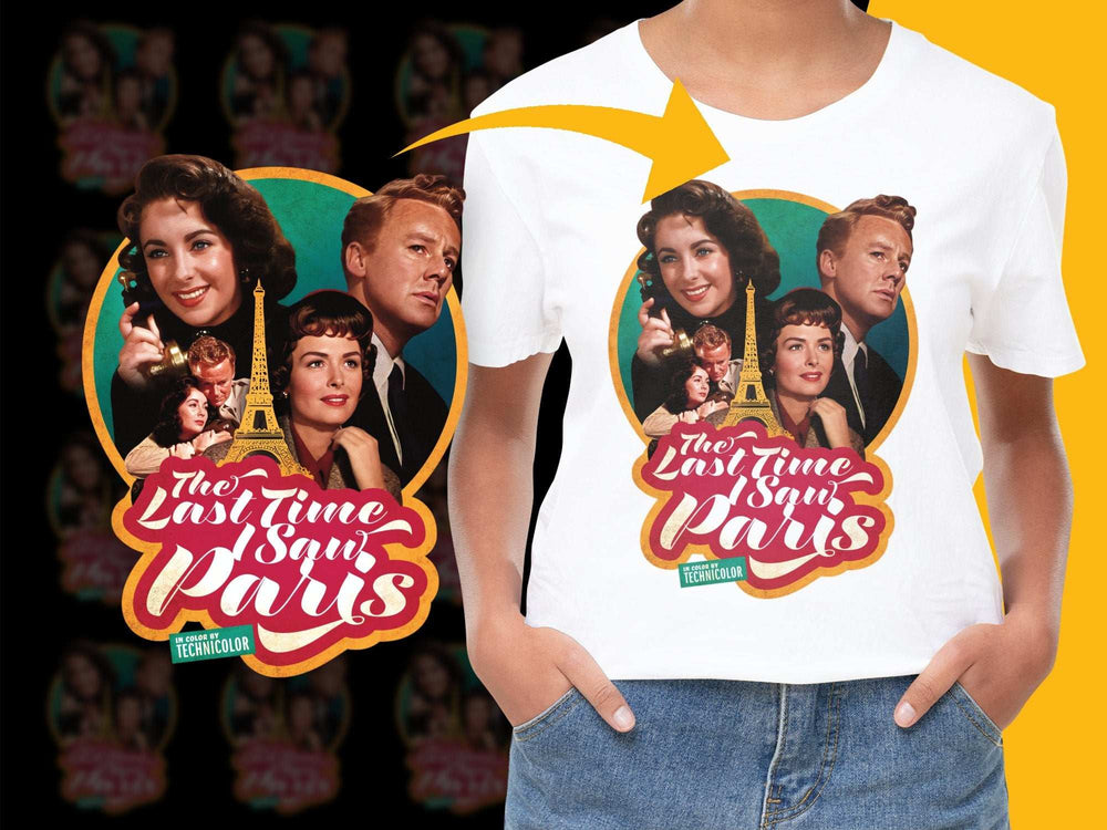 Vintage Movie Tee, 'The Last Time I Saw Paris' Graphic T-Shirt, Retro Film Merchandise, Classic Hollywood Fashion, Unisex Cotton Shirt