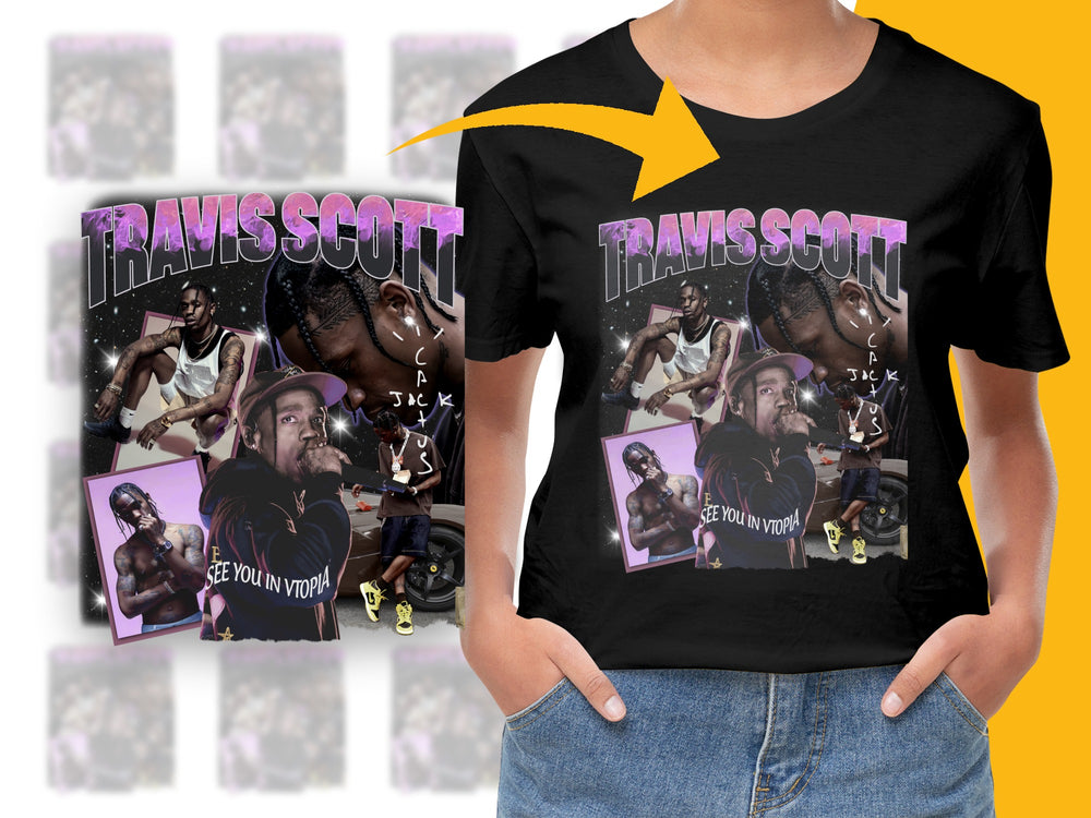 Travis Scott Inspired T-Shirt, Hip Hop Graphic Tee, Rap Music Fan Apparel, Urban Streetwear Style