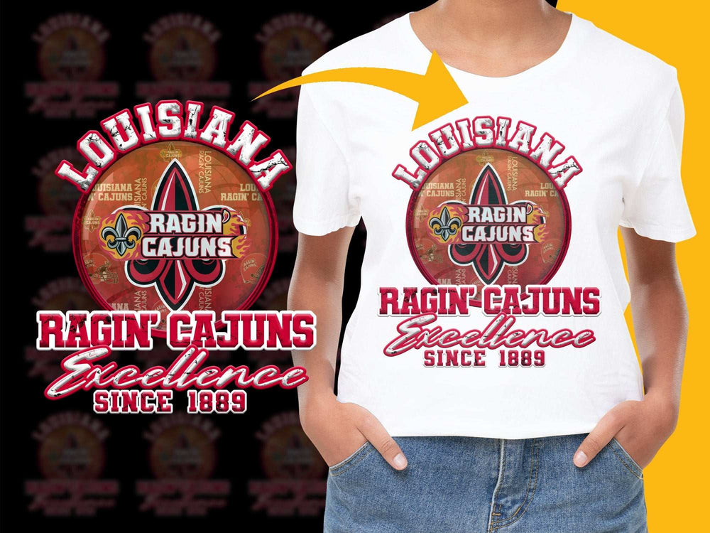 Louisiana Ragin' Cajuns T-Shirt, Excellence Since 1889, College Fan Apparel