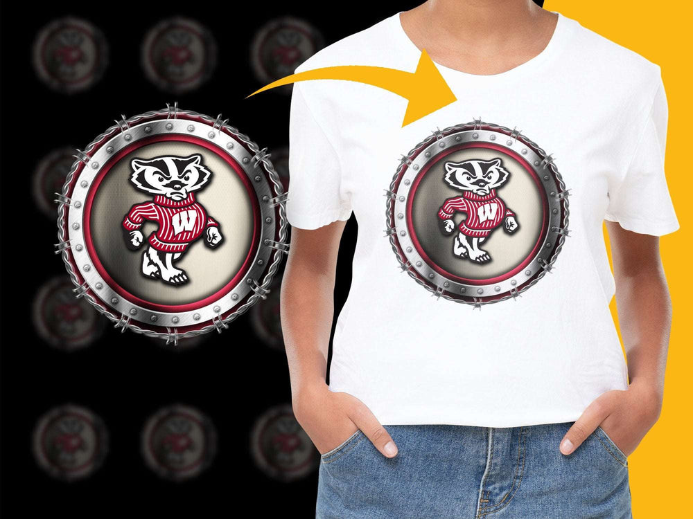 Vintage Badger Graphic T-Shirt, Retro Animal Emblem Tee, Casual Wildlife Design, Unisex Cotton Shirt