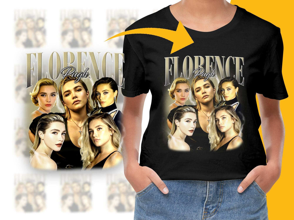 Florence Pugh Fan T-Shirt, Celebrity Graphic Tee, Women's Fashion Top, Unique Pop Culture Apparel