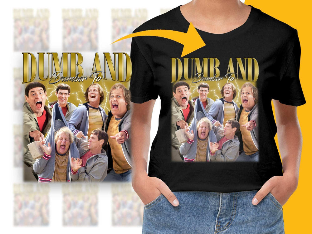 Dumb and Dumber To Graphic T-Shirt, Movie Fan Tee, Comedy Film Shirt, Unisex Black T-Shirt