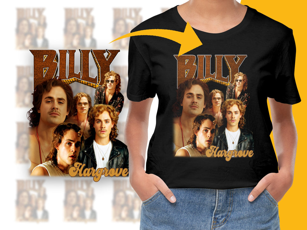 Vintage Billy Hargrove Inspired T-Shirt, Retro Graphic Tee, 80s Style Casual Top, Fan Gift Idea.