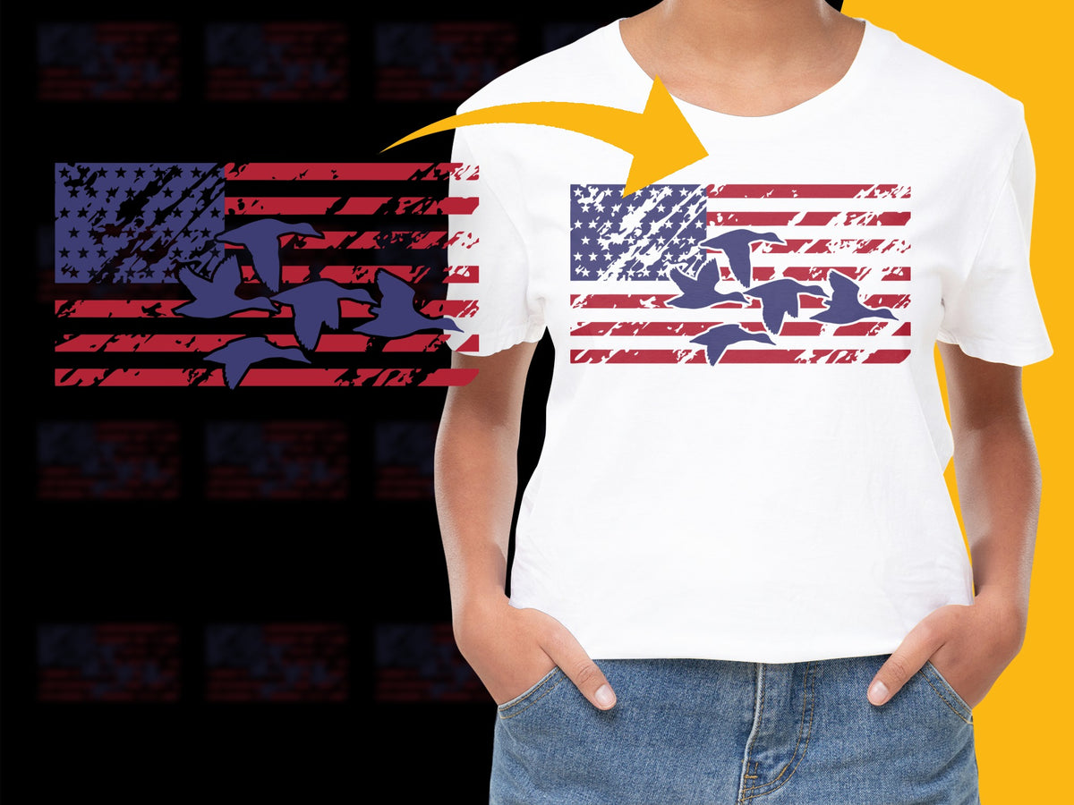 Patriotic T-Shirt American Flag Distressed Design USA Pride Unisex Tee 4th of July Outfit