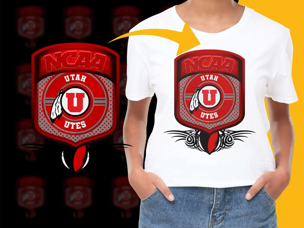 NCAA Utah Utes Logo T-Shirt, College Sports Apparel, Red Graphic Tee, Unisex Fashion, Fan Gear