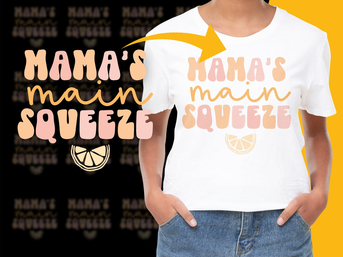 Mama's Main Squeeze T-Shirt, Cute Lemon Graphic Tee, Summer Casual Top for Women, Trendy Mom Shirt