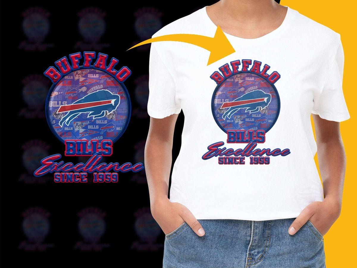 Buffalo Bills Excellence Since 1959 T-Shirt, Vintage Sports Fan Apparel, NFL Football Team Graphic Tee