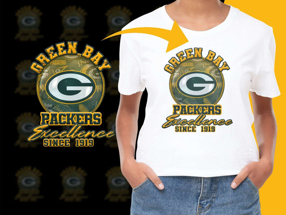 Green Bay Packers T-Shirt Excellence Since 1919 Graphic Tee Football Fan Apparel Unisex Casual Top