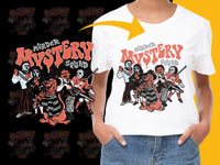 Load image into Gallery viewer, Murder Mystery Squad T-Shirt, Horror Movie Fan Tee, Graphic Halloween Shirt, Unisex Casual Apparel