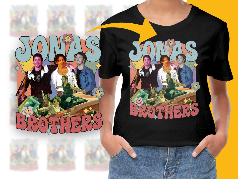 Jonas Brothers Vintage Concert T-shirt, Retro Band Tee, Pop Music Fan Gift, Unisex Clothing