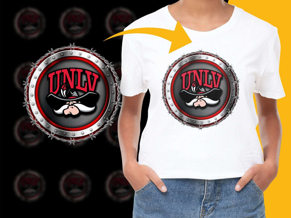 UNLV Logo T-Shirt, College Sports Apparel, Red and Black, Men Women Casual Wear, Graphic Tee