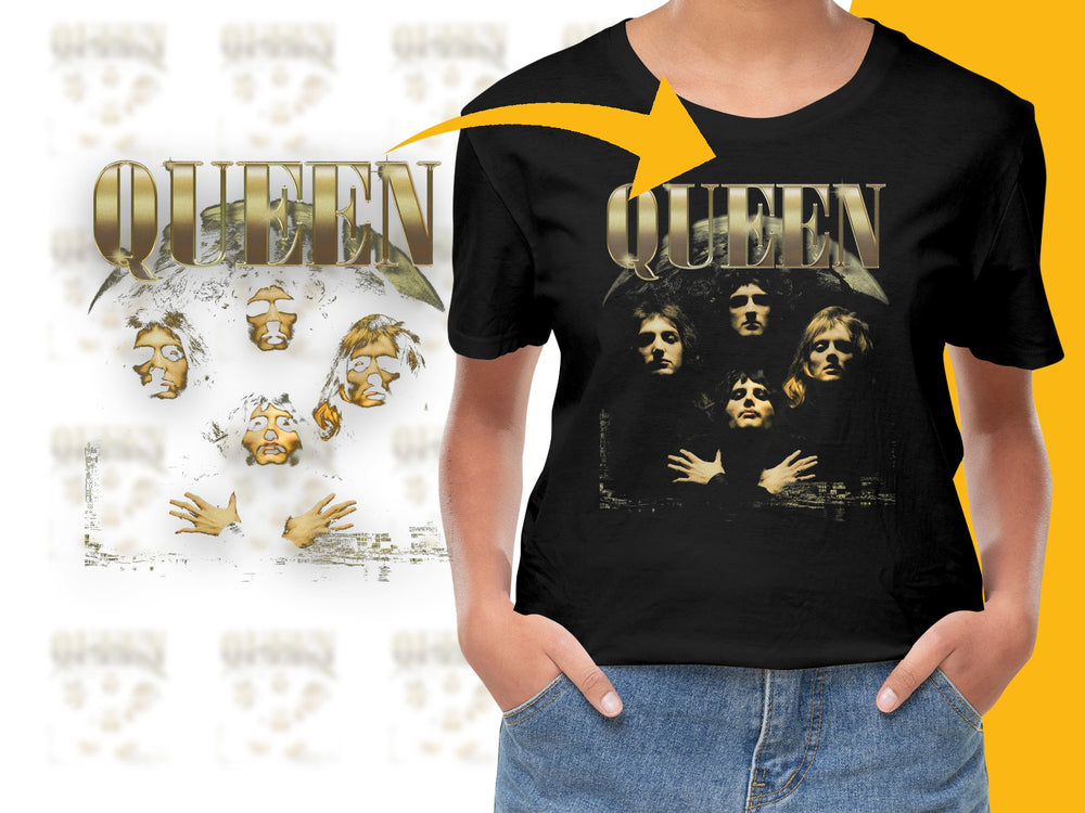 Vintage Queen Band T-Shirt, Classic Rock Graphic Tee, Unisex Music Fan Apparel