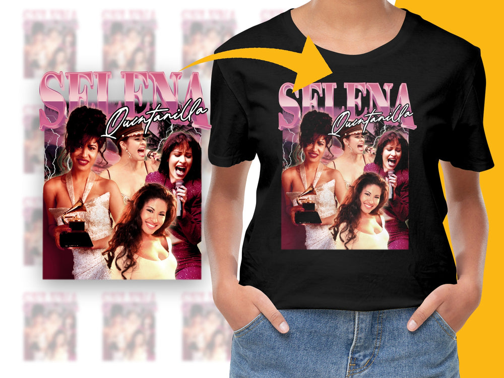 Selena Quintanilla Graphic T-Shirt, Vintage Pop Star Tee, Retro 90s Music Fashion, Collectible Women's Apparel