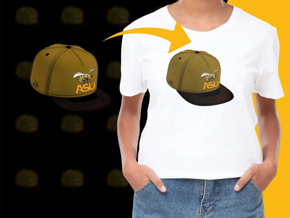 ASU Logo T-shirt and Baseball Cap Set, Collegiate Apparel, Unisex Casual Outfit, Gift for Students