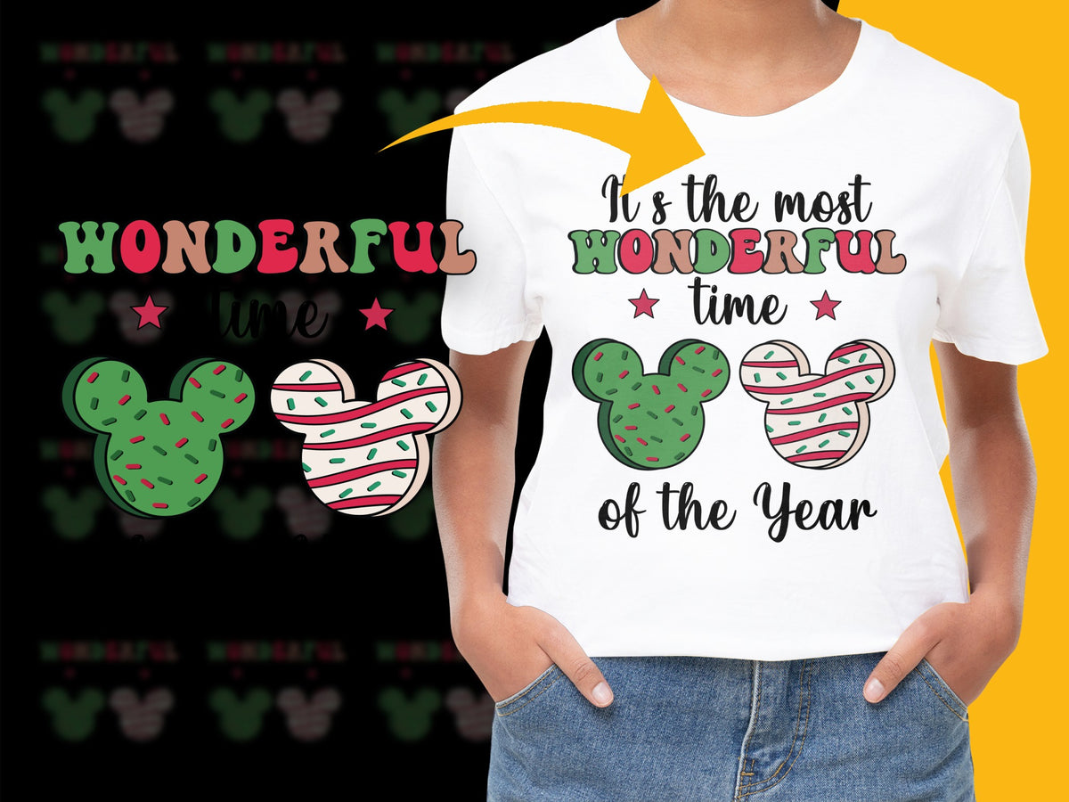 Disney Inspired Christmas T-Shirt, Wonderful Time of the Year, Holiday Tee for Kids and Adults