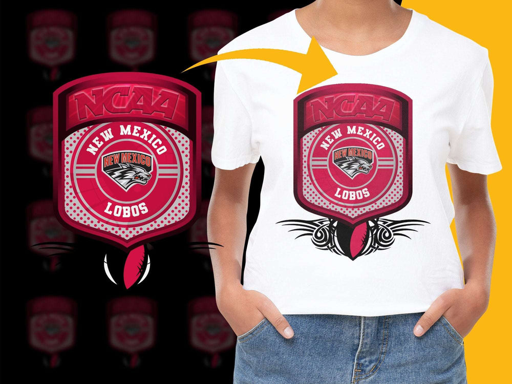 NCAA New Mexico Lobos T-Shirt, Vintage College Sports Tee, Red Graphic Shirt