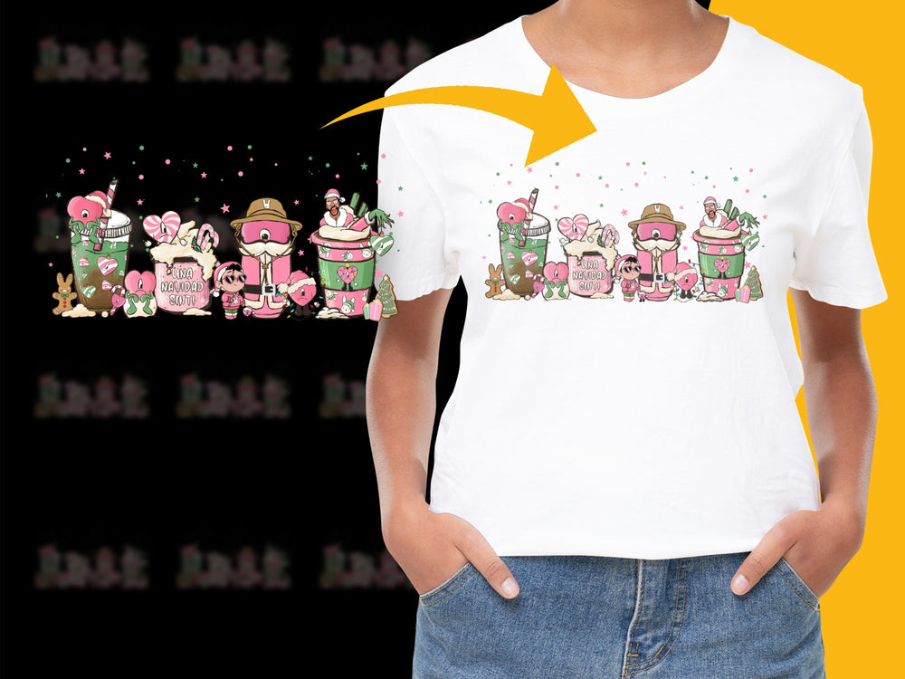 Cute Pink Bakery Theme Graphic T-Shirt, Kawaii Bakers and Pastries Design, Casual Women's Fashion Tee