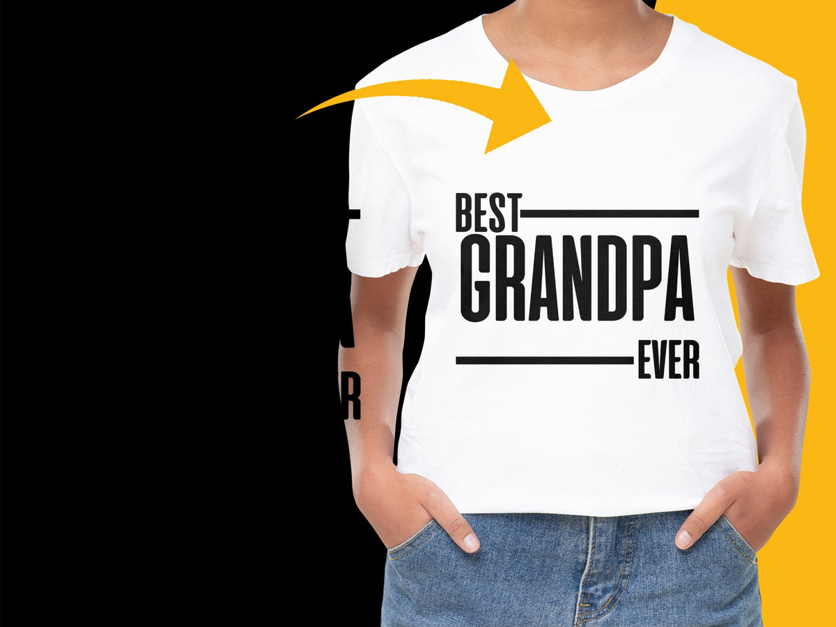 Best Grandpa Ever T-Shirt, Perfect Gift for Grandfather, White Tee with Black Text, Father's Day Special
