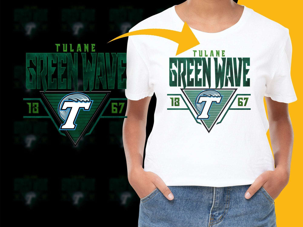 Tulane Green Wave T-Shirt, College Football Graphic Tee, University Sports Apparel, Casual Fan Wear