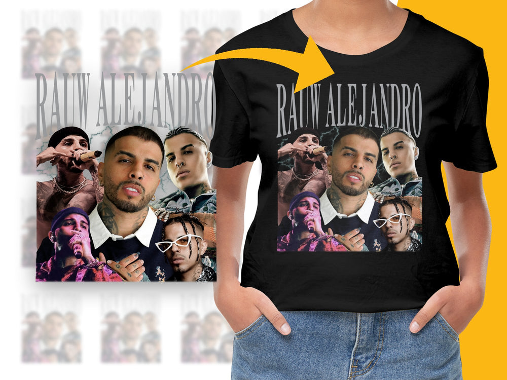 Rauw Alejandro Graphic T-Shirt, Urban Music Fan Tee, Artistic Photo Collage Shirt, Pop Culture Apparel, Trendy Gift Idea for Fans