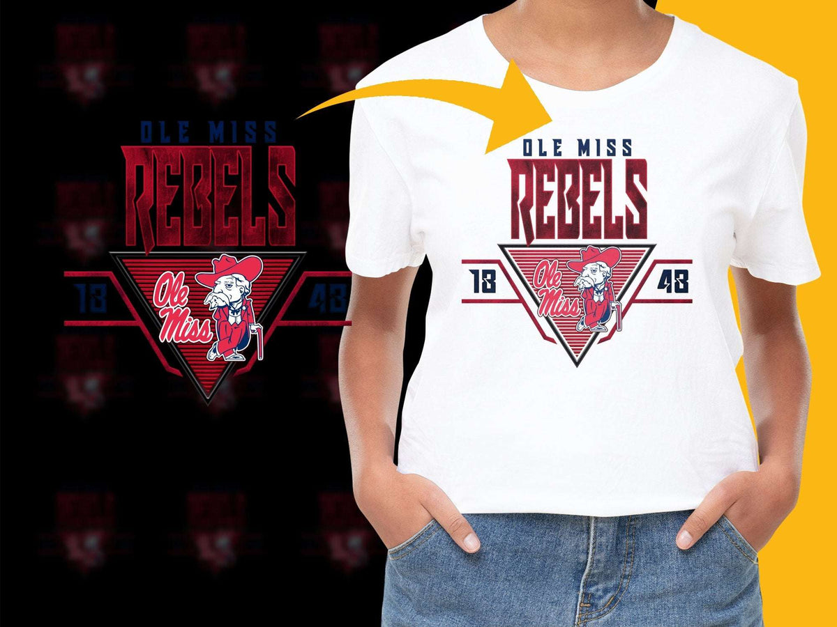 Ole Miss Rebels T-Shirt, Vintage Sports Tee, College Football Apparel, Graphic Shirt
