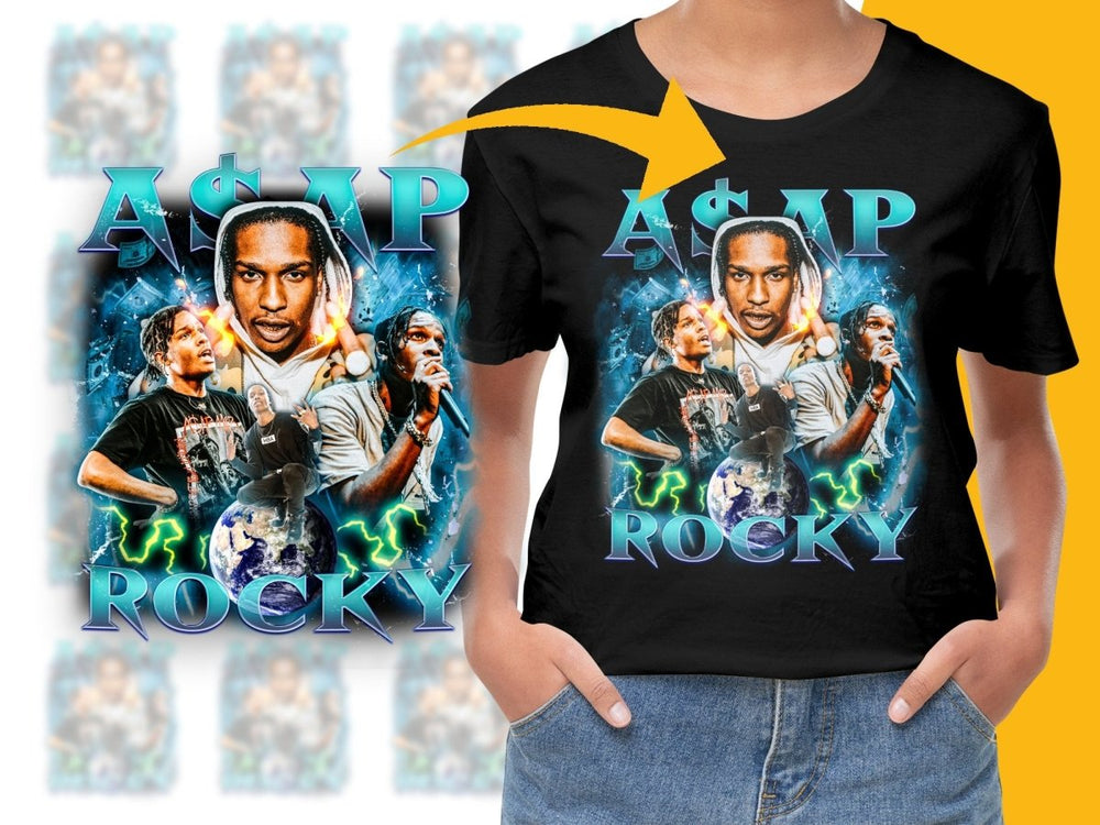 A$AP Rocky Lightning Earth Graphic Music Bootleg PNG File - Teepew
