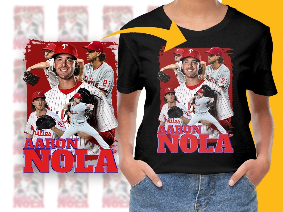 Aaron Nola Phillies Baseball Bootleg Graphic PNG File - Teepew
