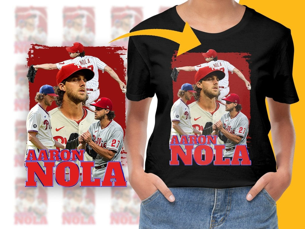 Aaron Nola Retro Style MLB Baseball Bootleg PNG File - Teepew