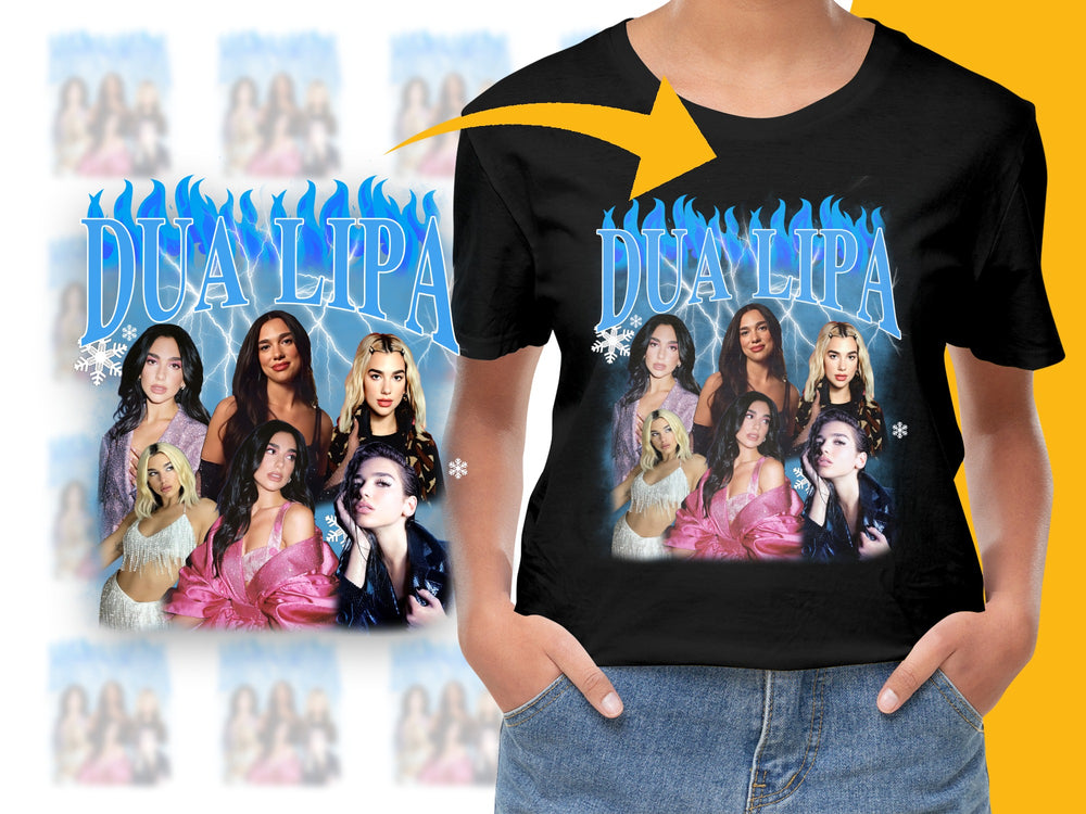 Dua Lipa Fan T-Shirt, Colorful Pop Star Graphic Tee, Music Lover Gift, Women's Fashion Top