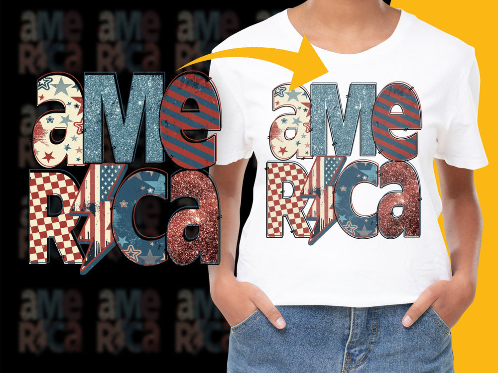 Patriotic America T-Shirt, 4th of July Tee, USA Flag Design, Red White Blue, Independence Day Outfit, Fashionable Summer Top