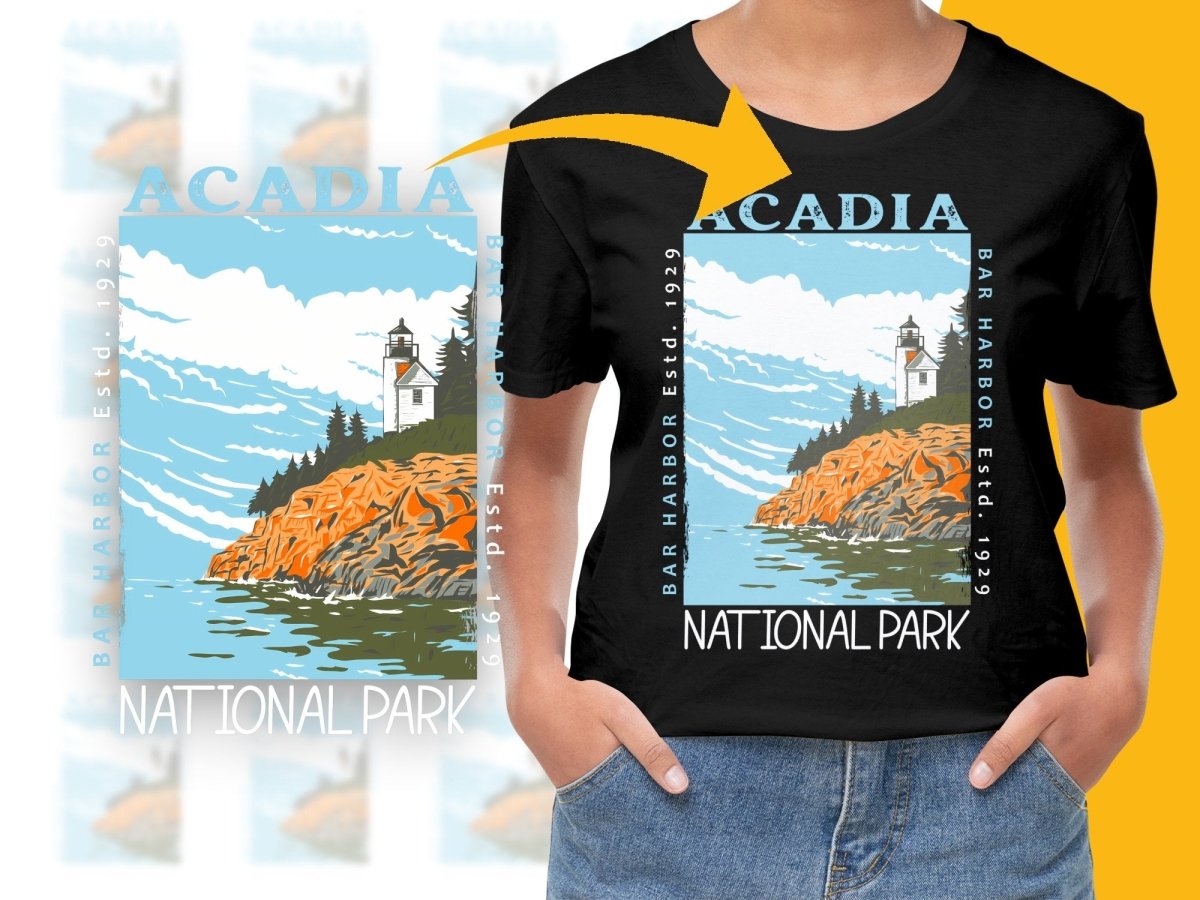 Acadia National Park Bar Harbor Estd 1929 Png Digital Download - Teepew