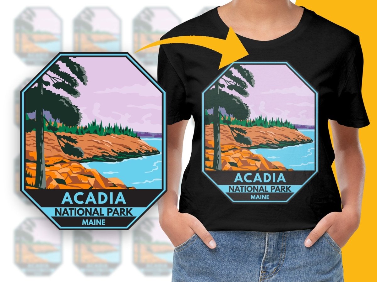 Acadia National Park Maine Printed Graphic PNG File - Teepew